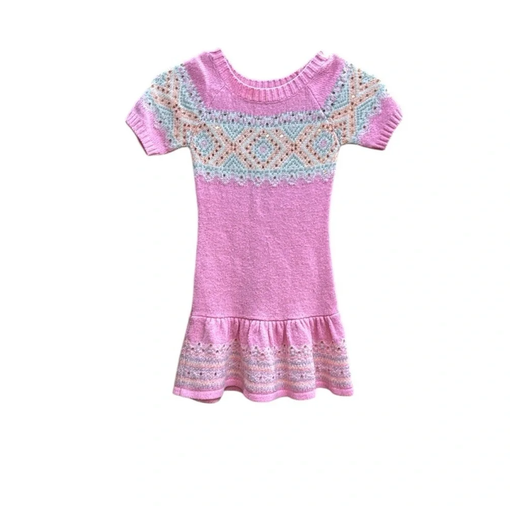 Justice. Pink Ruffled Tiered Casual Dress